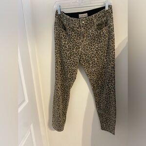 Knox Rose Leopard Print Ankle Jeans
